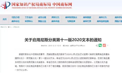 2020年商標尼斯分類第十一版：NCL(11-2020)中文版和類似商品和服務區分表